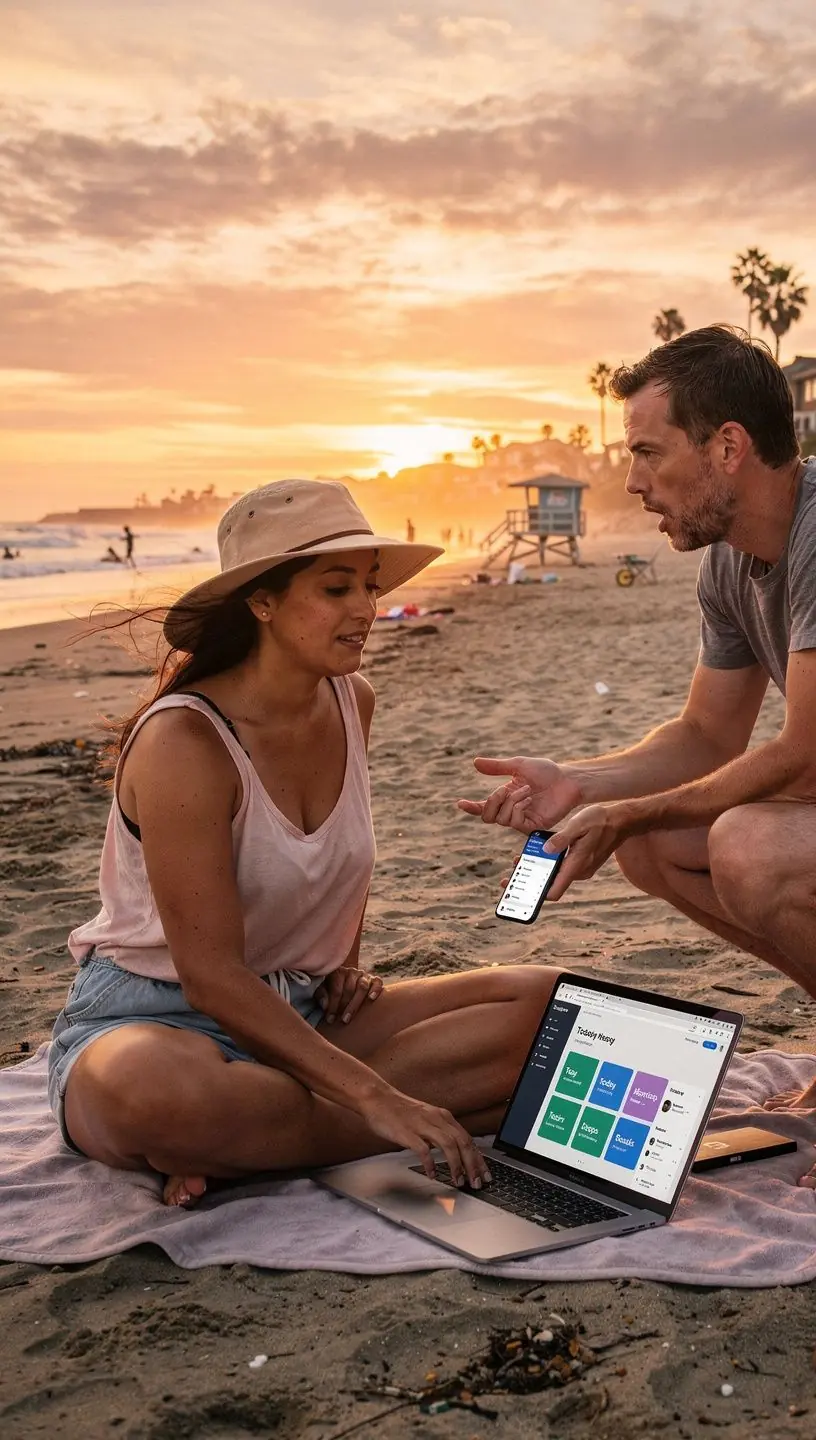 Person using a smartphone with a digital calendar app open to organize daily tasks efficiently.